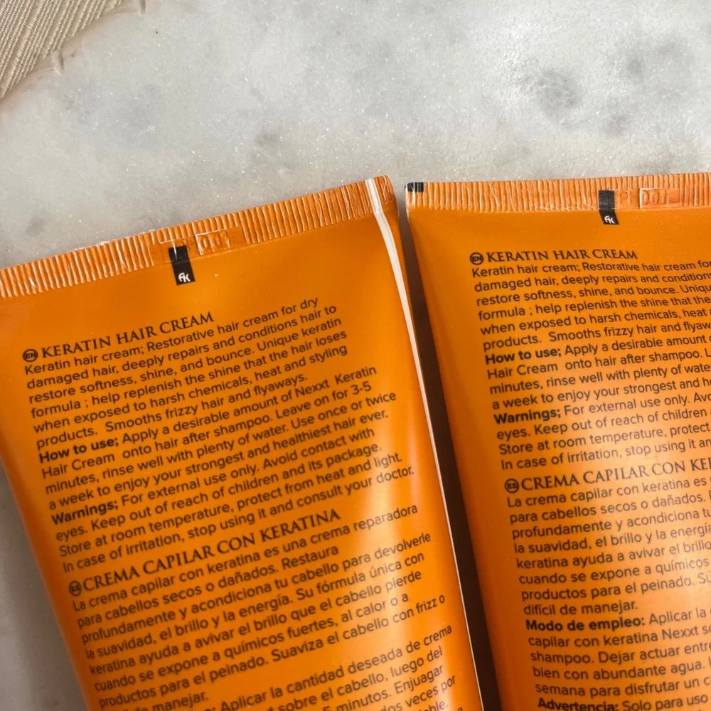 NEXXT Keratin Hair Cream Dry Damaged Haircare Repairing Complex New Set‎ of 2